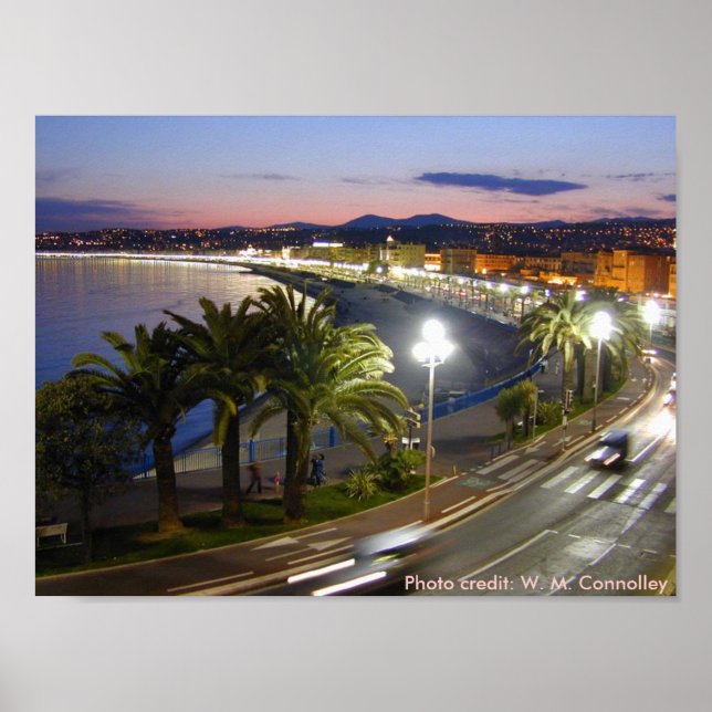 Poster /  "Promenade des Anglais" in Nice, (Front)