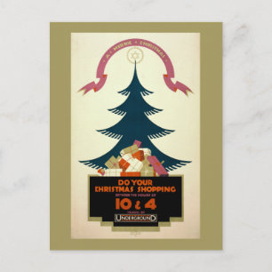 Poster Promoting Travel By London Underground Postcard