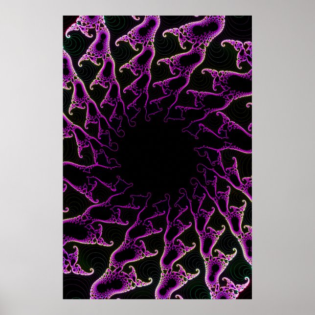 Poster: Psychedelic Fractal Vortex Poster (Front)