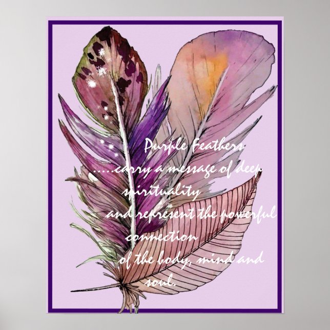 Poster Purple Feathers (Front)