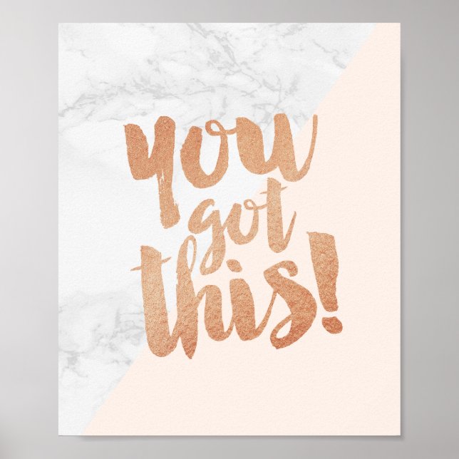 Poster Quote You Got This Marble Hand Lettering (Front)