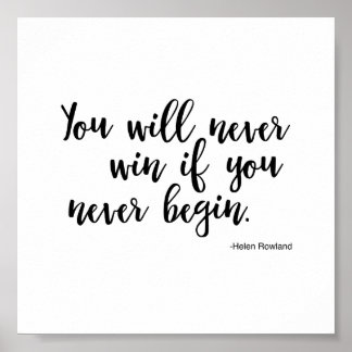 Poster Quoting Helen Rowland - Success