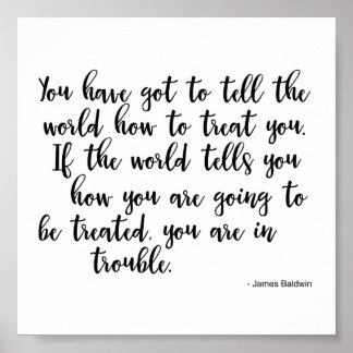 Poster Quoting James Baldwin
