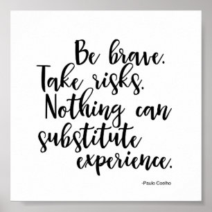 Poster Quoting Paulo Coelho - experience