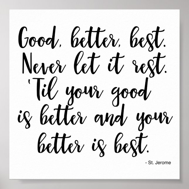 Poster Quoting St. Jerome - Self Improvement (Front)