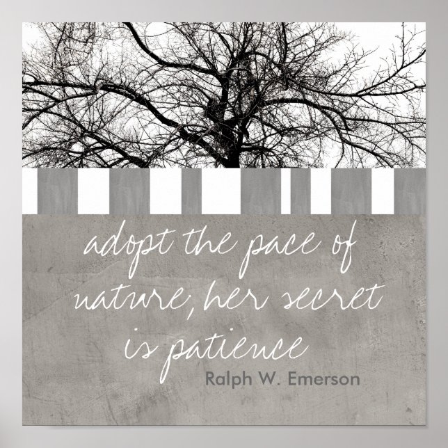 poster Ralph W Emerson quote nature photo art (Front)