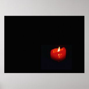 Poster - red candle flame