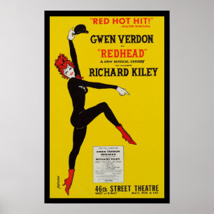 Poster reproduction Redhead Broadway musical