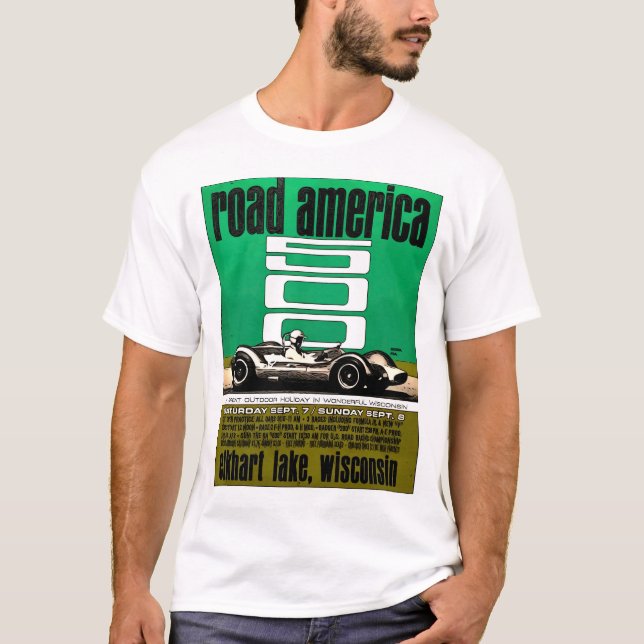 Poster Road America 500, Elkhart lake, Wisconsin T-Shirt (Front)