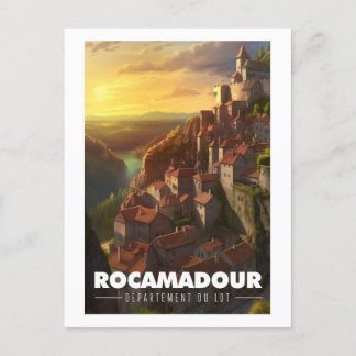 Poster Rocamadour - France - Department of Lot - Postcard