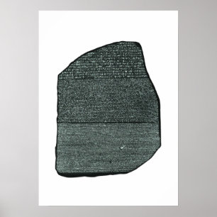 Poster Rosetta Stone Ancient Egyptian hieroglyphs