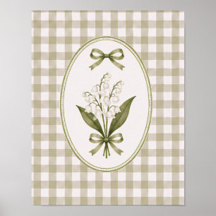 (POSTER) Rustic Bow Coquette Lily of the Valley Poster