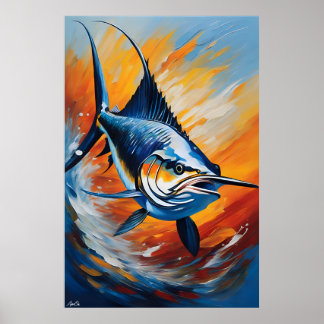 Poster | Sailfish | Oil Painting Style