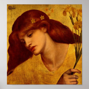 Poster Sancta Lilias 1874 by Rossetti