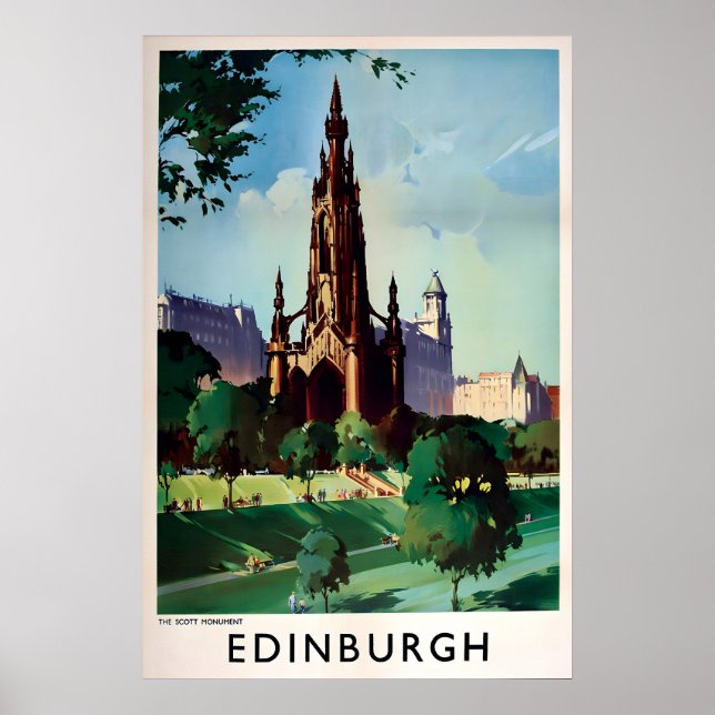 Poster Scotland Edinburgh Scott Monument Print (Front)