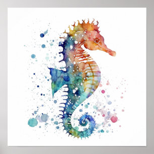 Poster - Seahorse Sealife Under the Sea design2