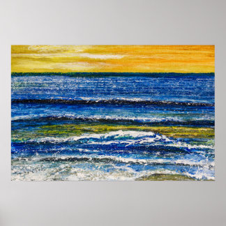 Poster - Seaside Sunset And Sea Waves