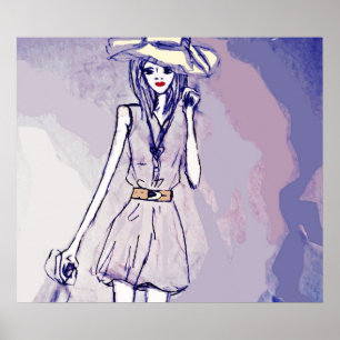 Poster Seeking Fashion Illustration