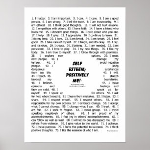 Poster: "Self Esteem_Positively Me" Poster
