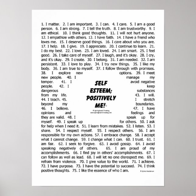 Poster: "Self Esteem_Positively Me" Poster (Front)