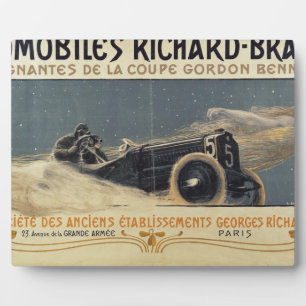 Poster showing Automobiles Richard-Brasier winning Plaque