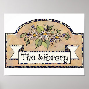 Poster Size Library Sign