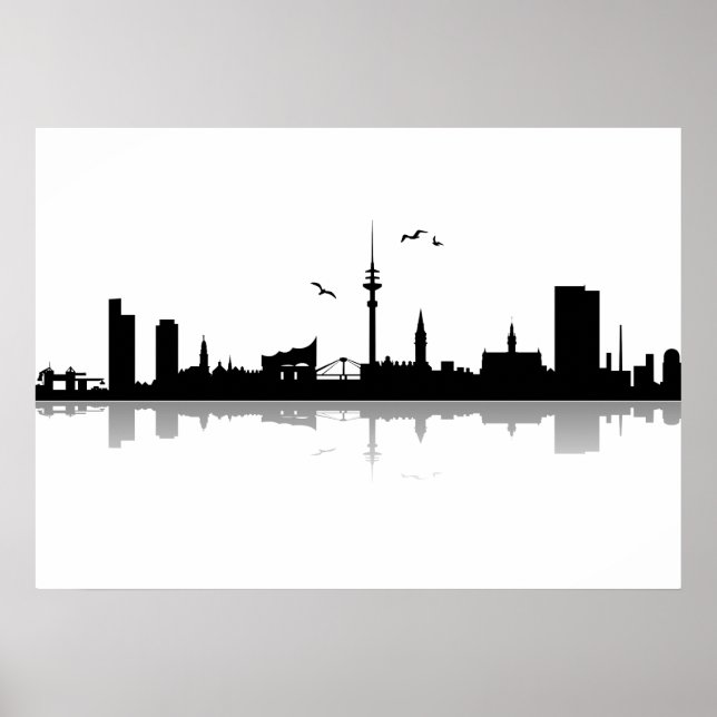 Poster Skyline Hamburg (Front)