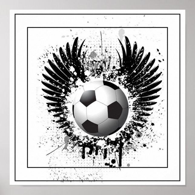 Poster-Soccer  12" x 12" Poster (Front)
