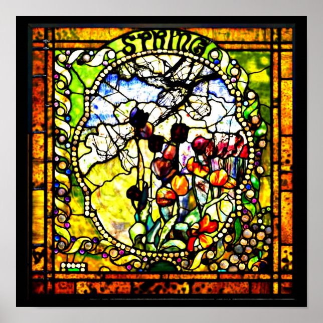 Poster-Stained Glass-Louis Tiffany 101 Poster (Front)