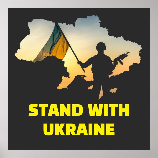 Poster Stand with Ukraine (Front)
