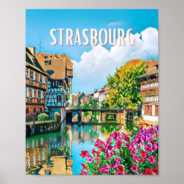Poster Strasbourg Photo Vintage (Front)