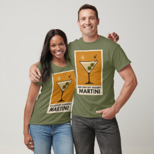 Poster Style Mid Century Modern Martini T-Shirt