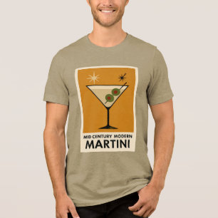 Poster Style Mid Century Modern Martini Tri-Blend Shirt
