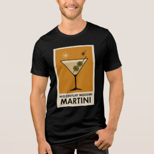 Poster Style Mid Century Modern Martini Tri-Blend Shirt