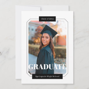 Poster Style Minimalist Modern Graduation Photo An Announcement