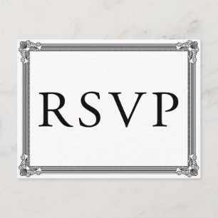 Poster Style Red & Black DIY RSVP postcard