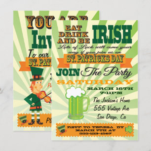Poster Style St. Patrick's Day Party Invitation