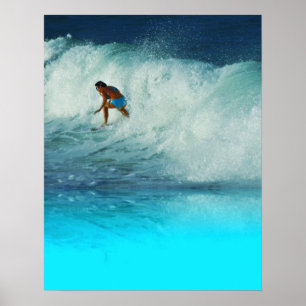 Poster Surfer Girl 2 Rainbow Bay Australia