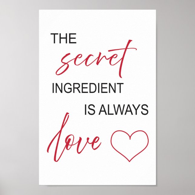 Poster The Secret ingredient is love  (Front)