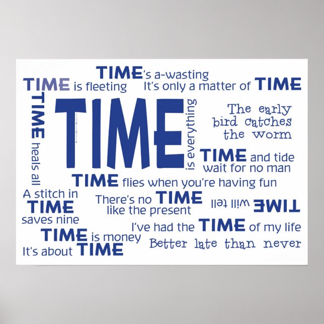 Poster - Time Proverbs [Blue] (Front)