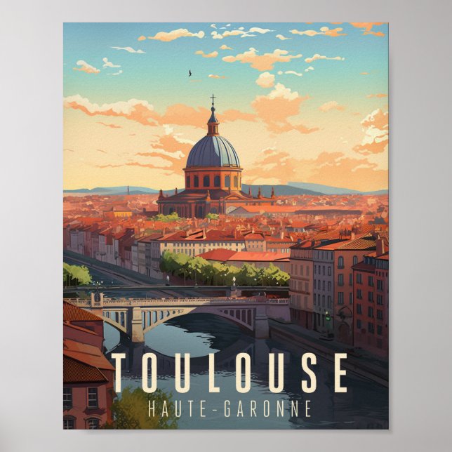 Poster Toulouse - France - illustration (Front)