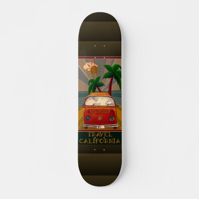 Poster:Travel California Skateboard (Front)
