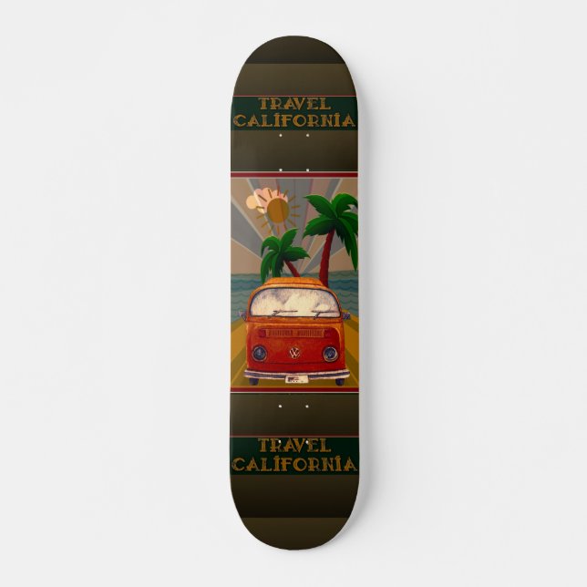 Poster:Travel California Skateboard (Front)
