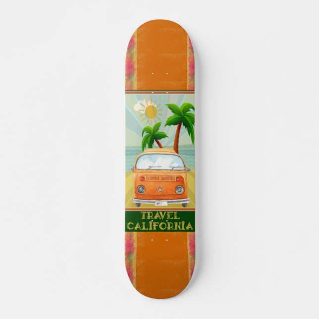 Poster:Travel California Skateboard (Front)