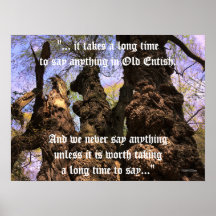 Poster - Trees of Wisdom with Ent Quote