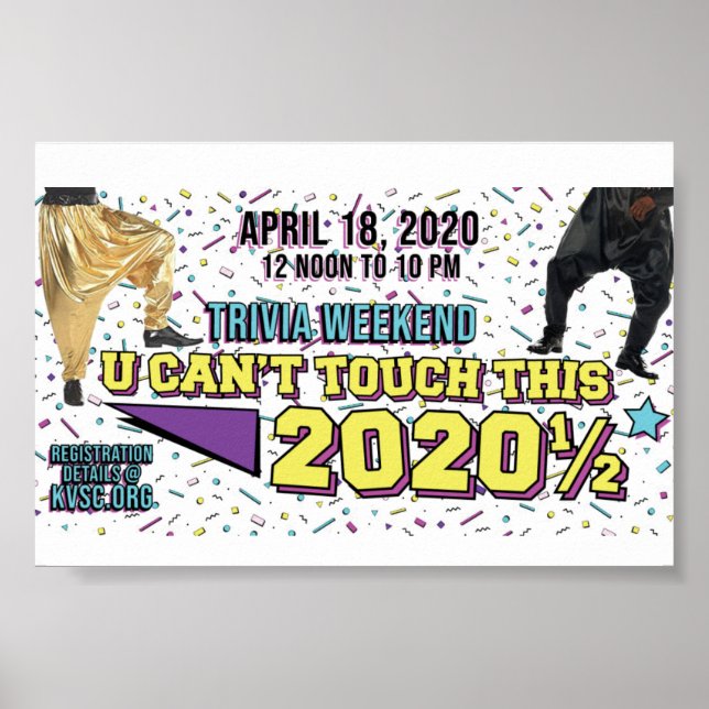 Poster U Can't Touch This Trivia Weekend 2020 1/2 (Front)