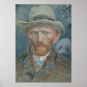 Poster: Van Gogh Self Portrait with Giant Panda Poster