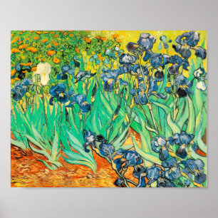 Poster Vincent van Gogh Irises 1889 Blue Flowers