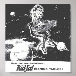 Poster - Vintage 1940  Ad ~ Rid-Jid Ironing Table