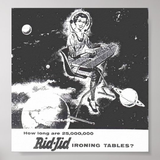Poster - Vintage 1940 Ad ~ Rid-Jid Ironing Table